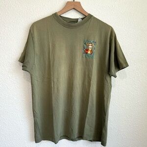 VTG Winnie the Pooh Tiger Embroidered Tshirt Green 90's Disney XL Relaxed Fit‎